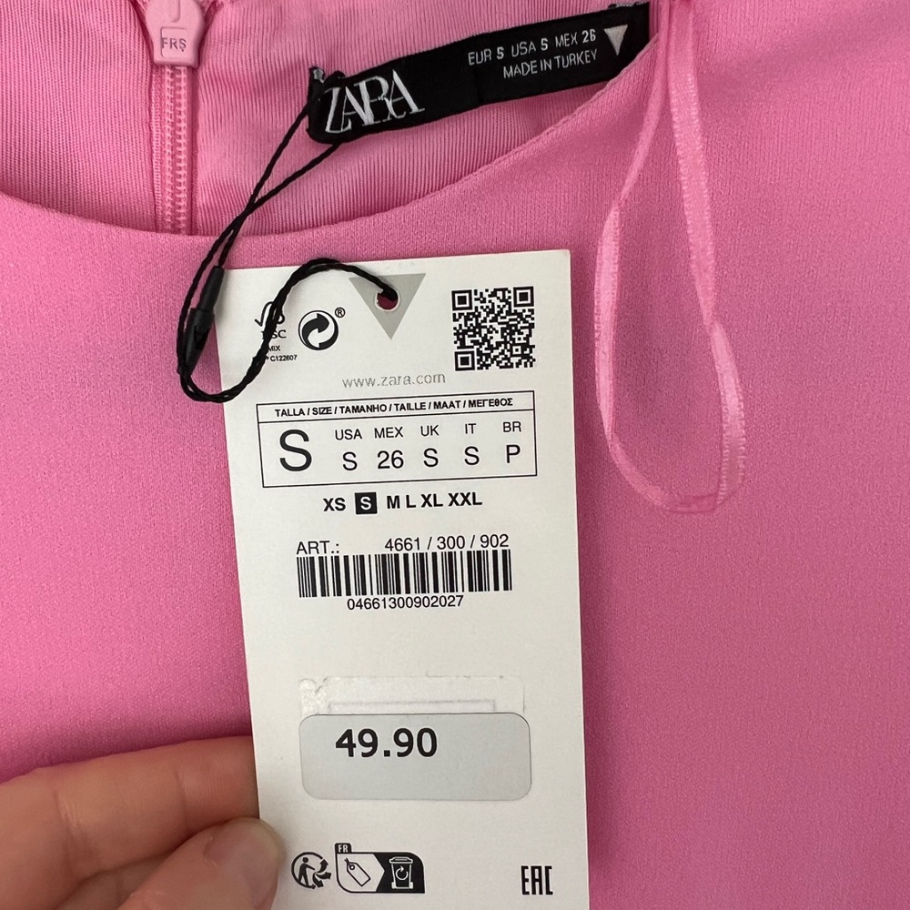 Zara Pink Heart Cut-Out Barbie Dress - Picture 5 of 8